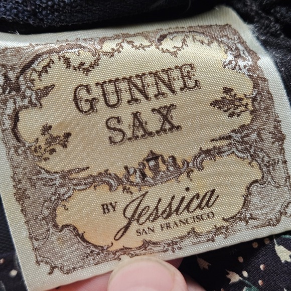 Vintage Gunne Sax by Jessica Poppy Floral Belted Maxi Dress Size 0-2 Prairie - Picture 3 of 8